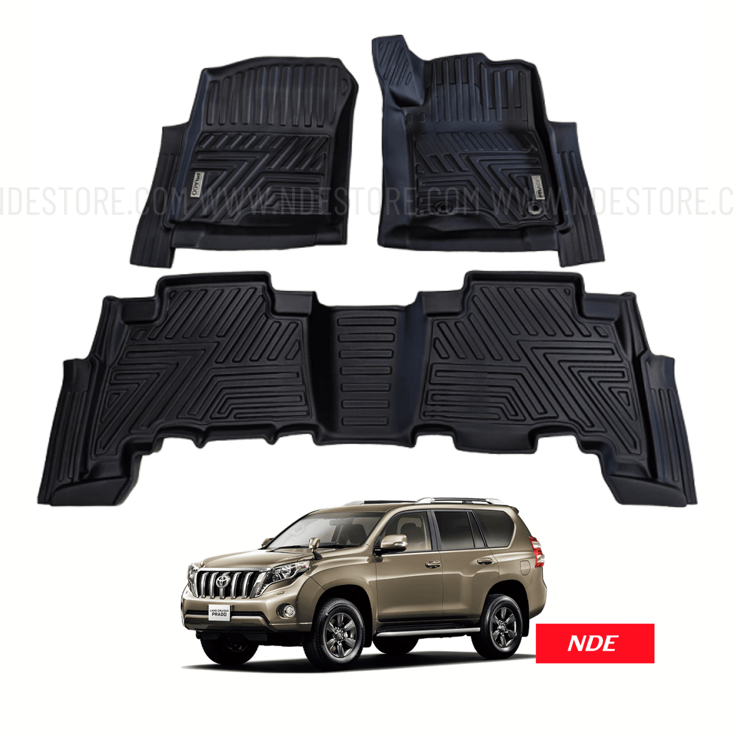 FLOOR MAT TPE STYLE PREMIUM QUALITY FOR TOYOTA LAND CRUISER PRADO - ndestore.com
