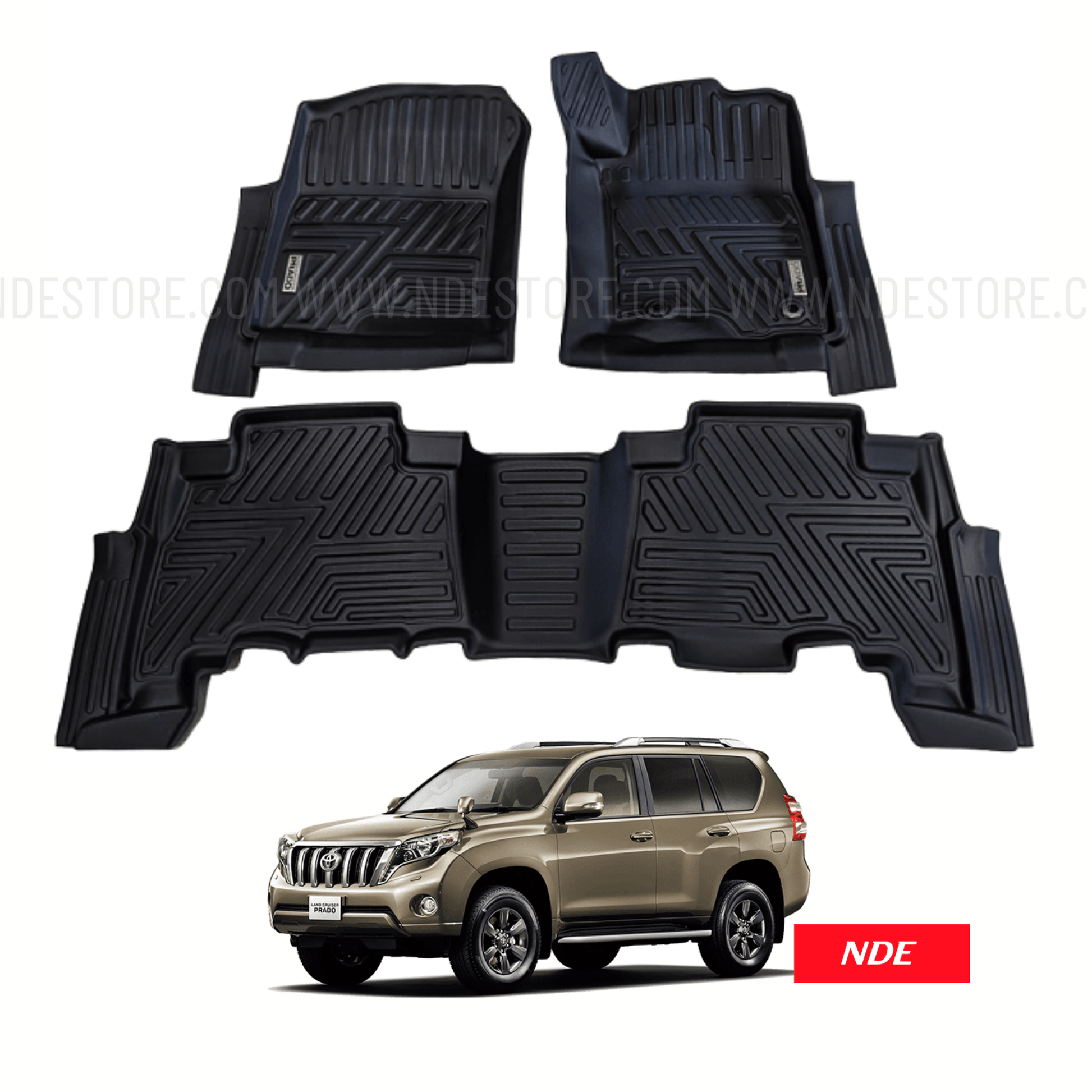 FLOOR MAT TPE STYLE PREMIUM QUALITY FOR TOYOTA LAND CRUISER PRADO - ndestore.com
