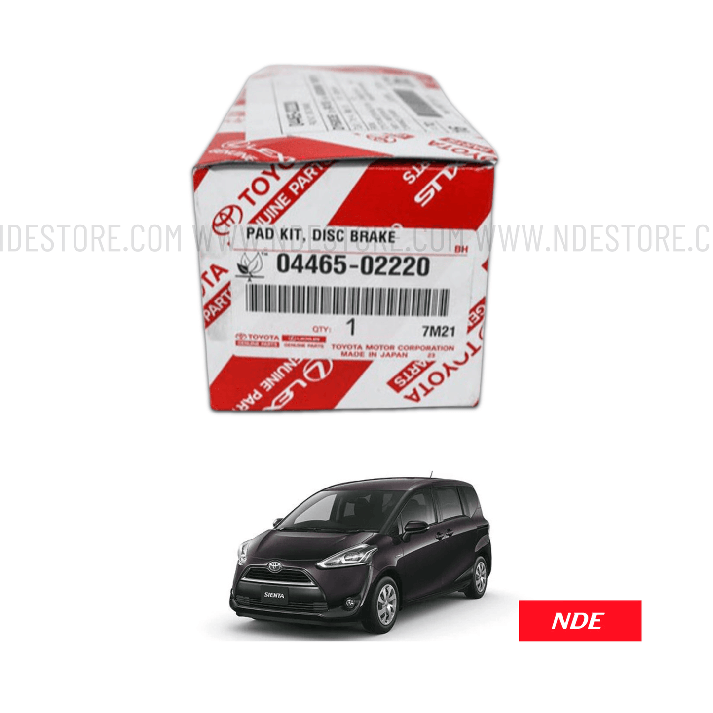 BRAKE DISC PAD SET FRONT GENUINE FOR TOYOTA SIENTA HYBRID - ndestore.com