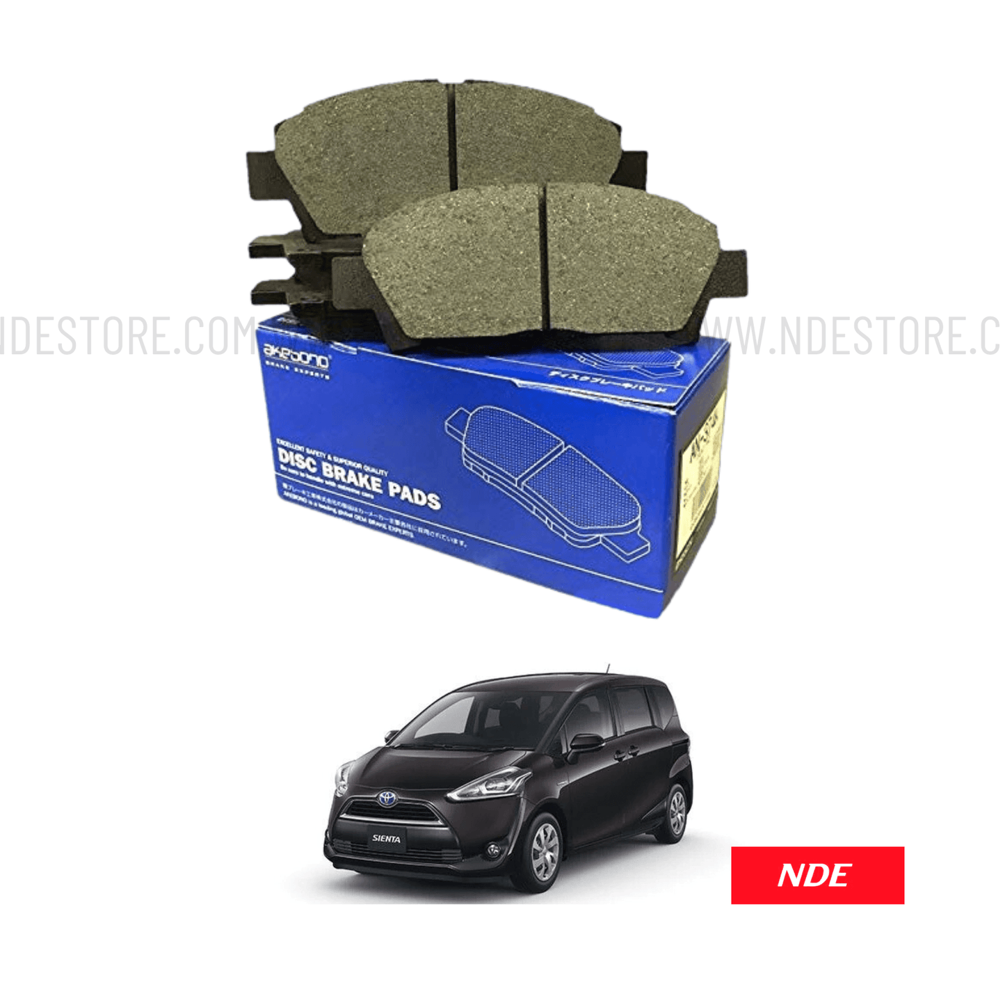 BRAKE DISC PAD SET REAR GENUINE FOR TOYOTA SIENTA HYBRID - ndestore.com