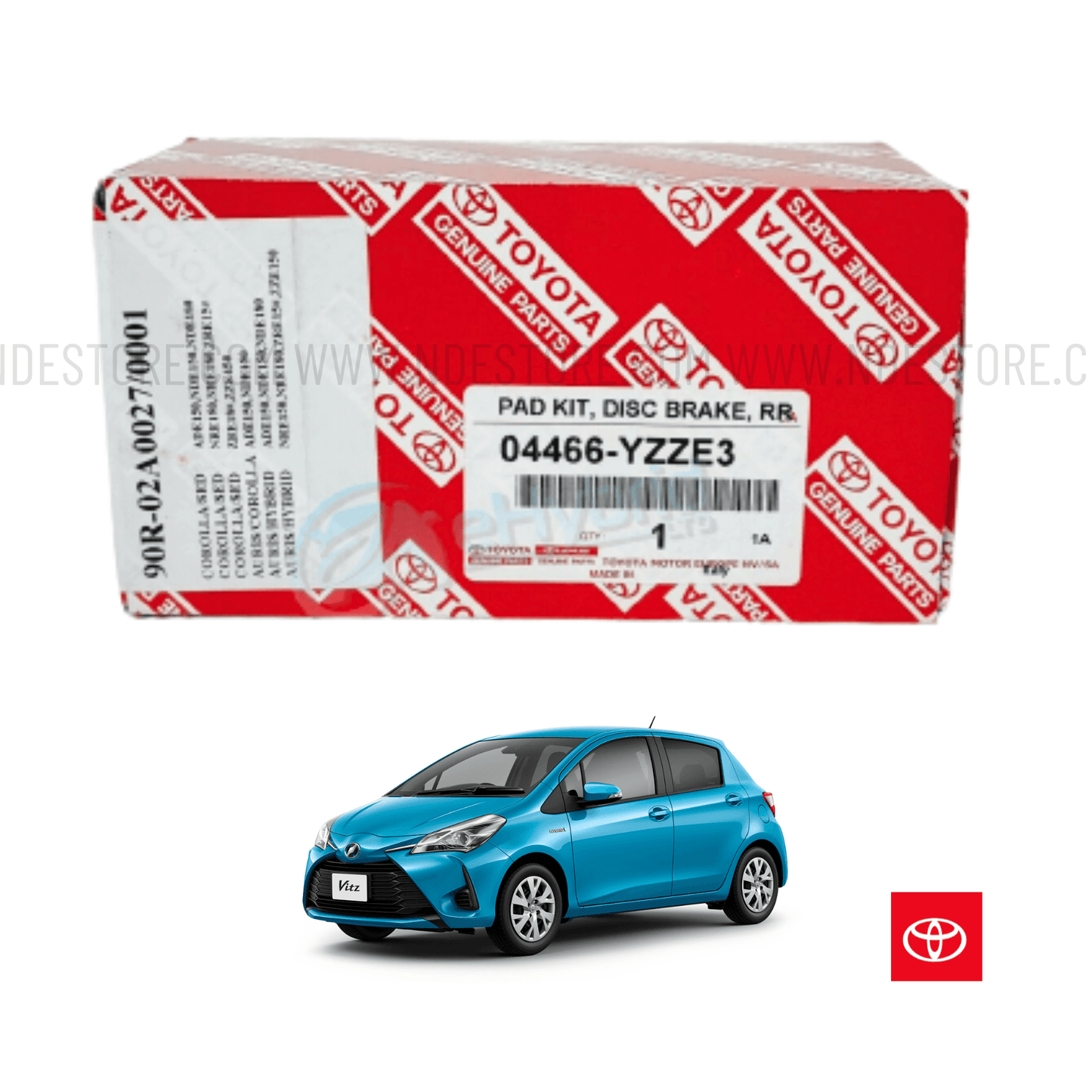 BRAKE DISC PAD SET FRONT GENUINE FOR TOYOTA VITZ - ndestore.com