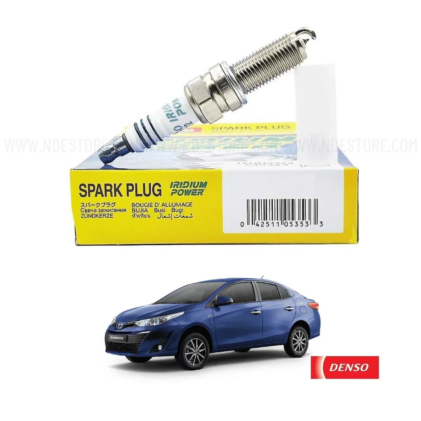 SPARK PLUG DENSO IRIDIUM POWER FOR TOYOTA YARIS (1300CC) - ndestore.com