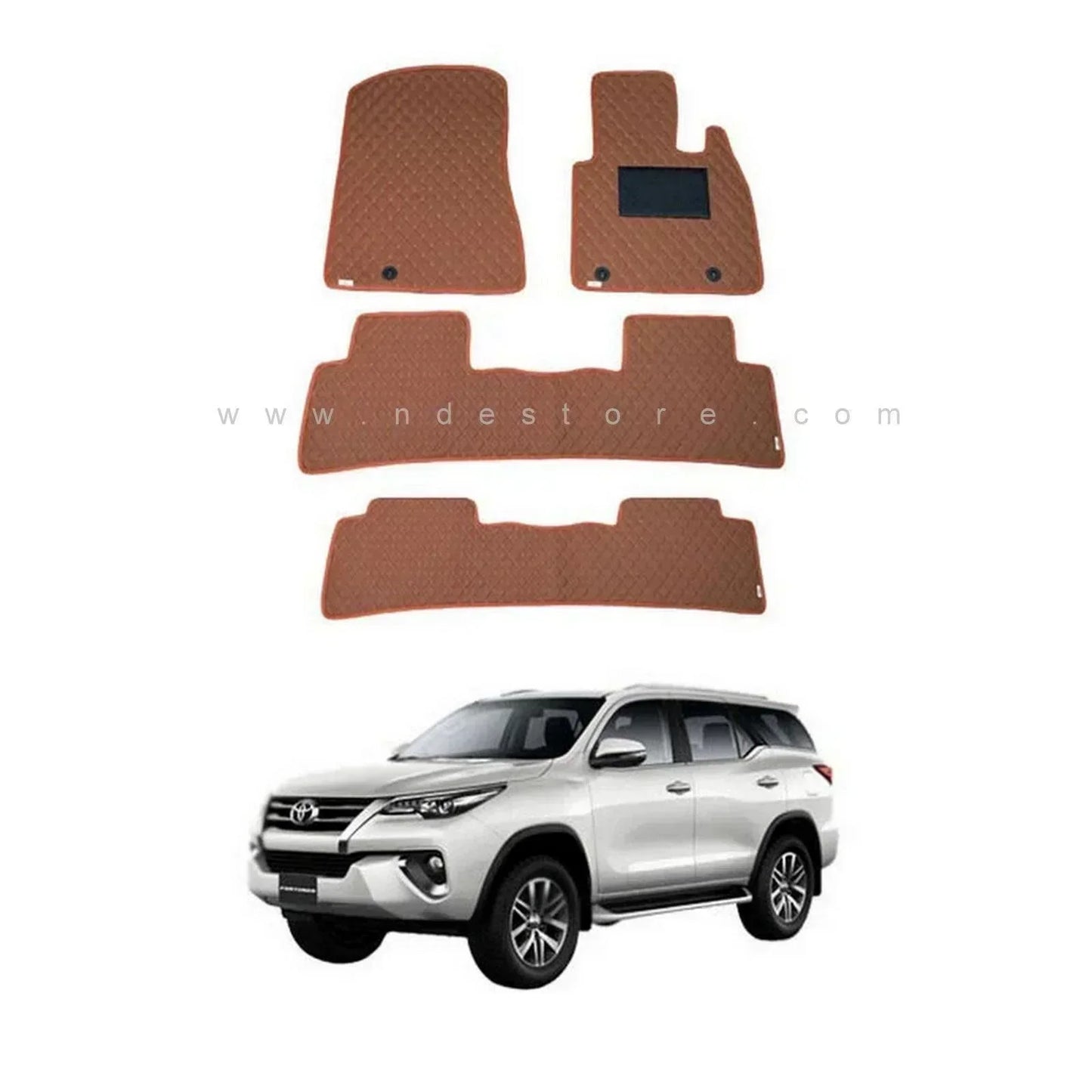 FLOOR MAT 7D FLAT STYLE FOR TOYOTA FORTUNER (2016-2025) - ndestore.com