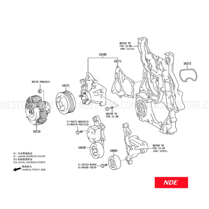 TENSIONER ASSY V RIBBED BELT FOR TOYOTA FORTUNER