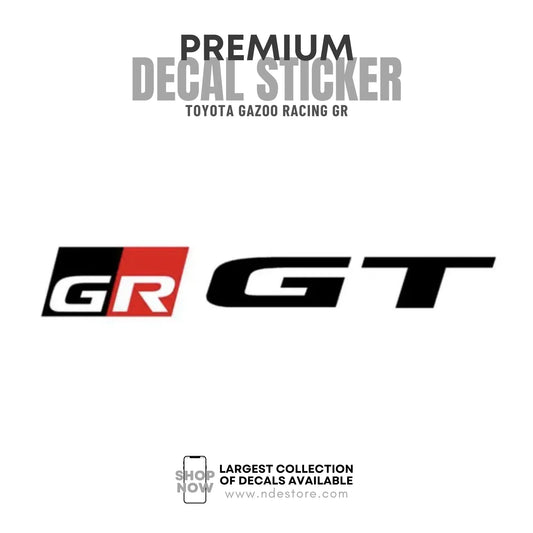 STICKER DECAL TOYOTA GR GT