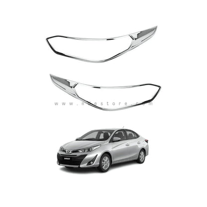 HEADLIGHT CHROME COVER FOR TOYOTA YARIS (2018-2024) - ndestore.com