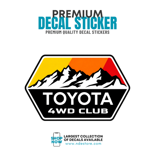STICKER DECAL TEQ TOYOTA 4WD CLUB