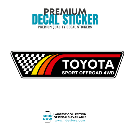 STICKER DECAL TEQ TOYOTA SPORT OFFROAD 4WD