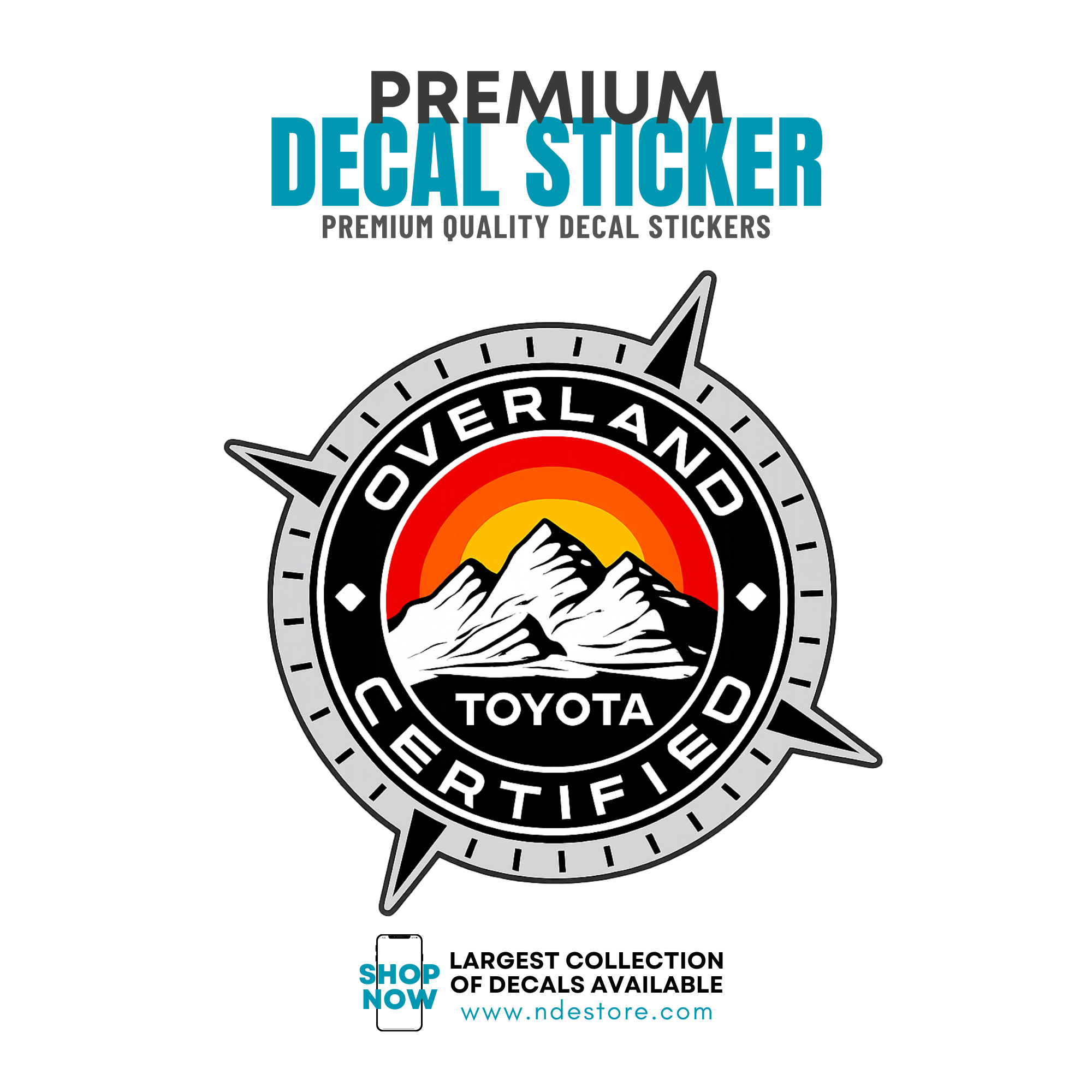 STICKER DECAL TEQ TOYOTA OVERLAND CERTIFIED – ndestore.com