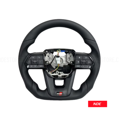 STEERING WHEEL CARBON FIBER LEATHER FOR TOYOTA HILUX