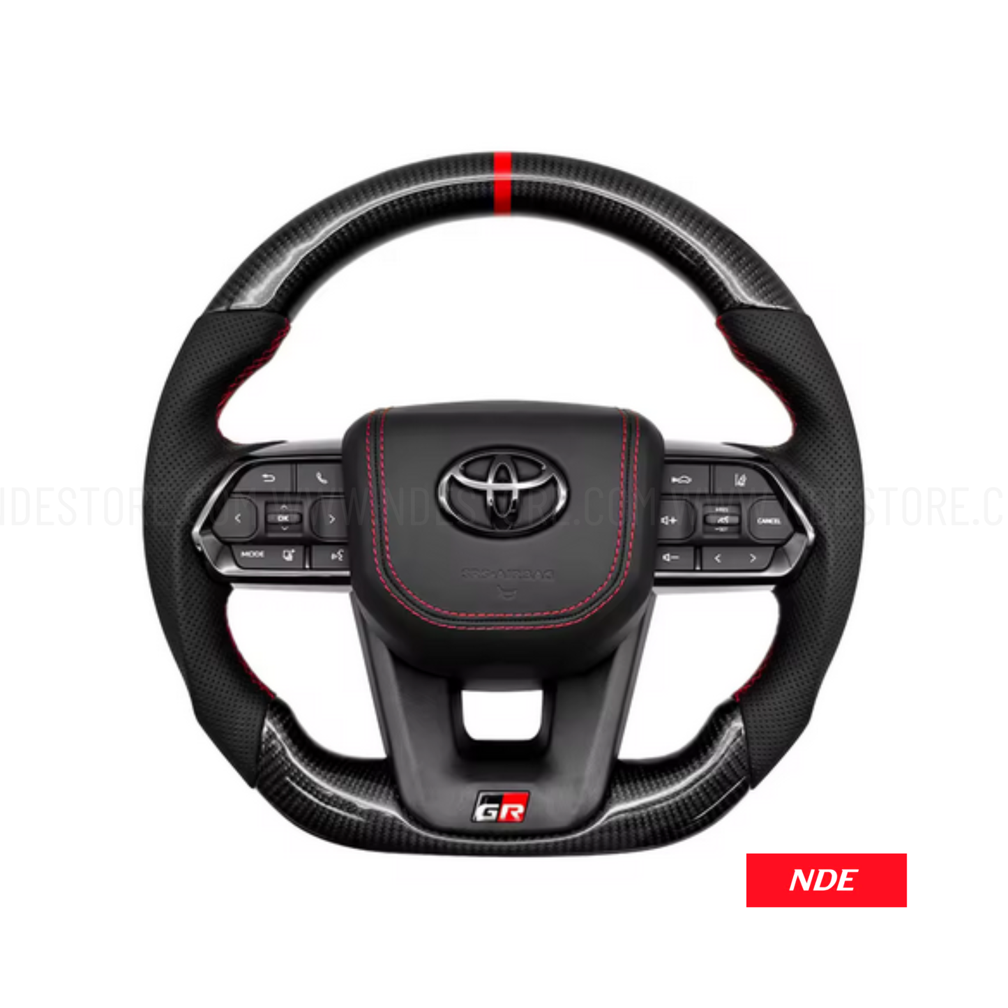 STEERING WHEEL CARBON FIBER LEATHER FOR TOYOTA HILUX