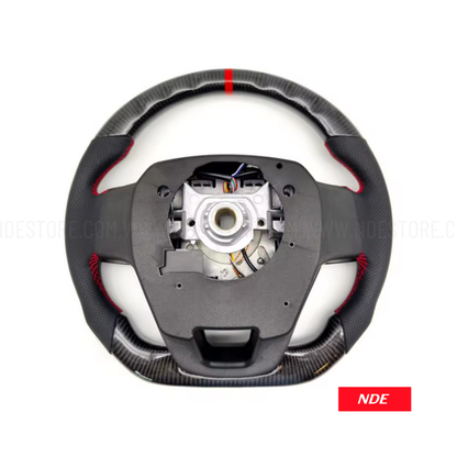 STEERING WHEEL CARBON FIBER LEATHER FOR TOYOTA HILUX