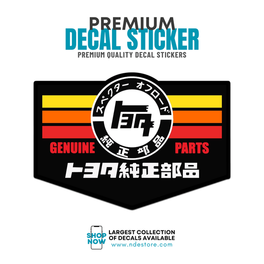 STICKER DECAL TEQ TOYOTA GENUINE PARTS