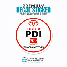 STICKER DECAL TOYOTA PDI