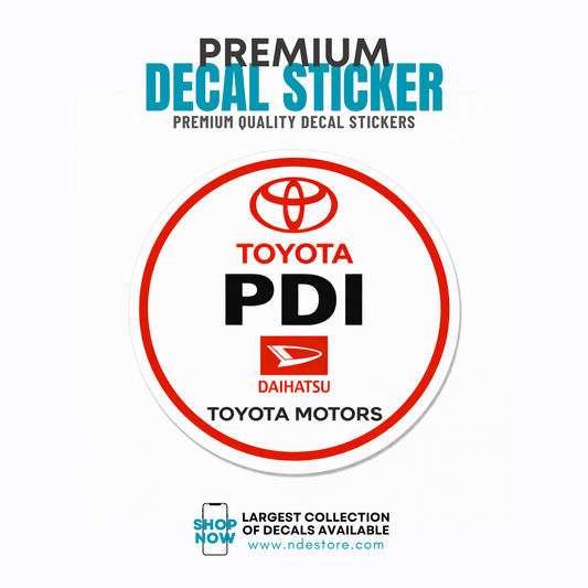 STICKER DECAL TOYOTA PDI