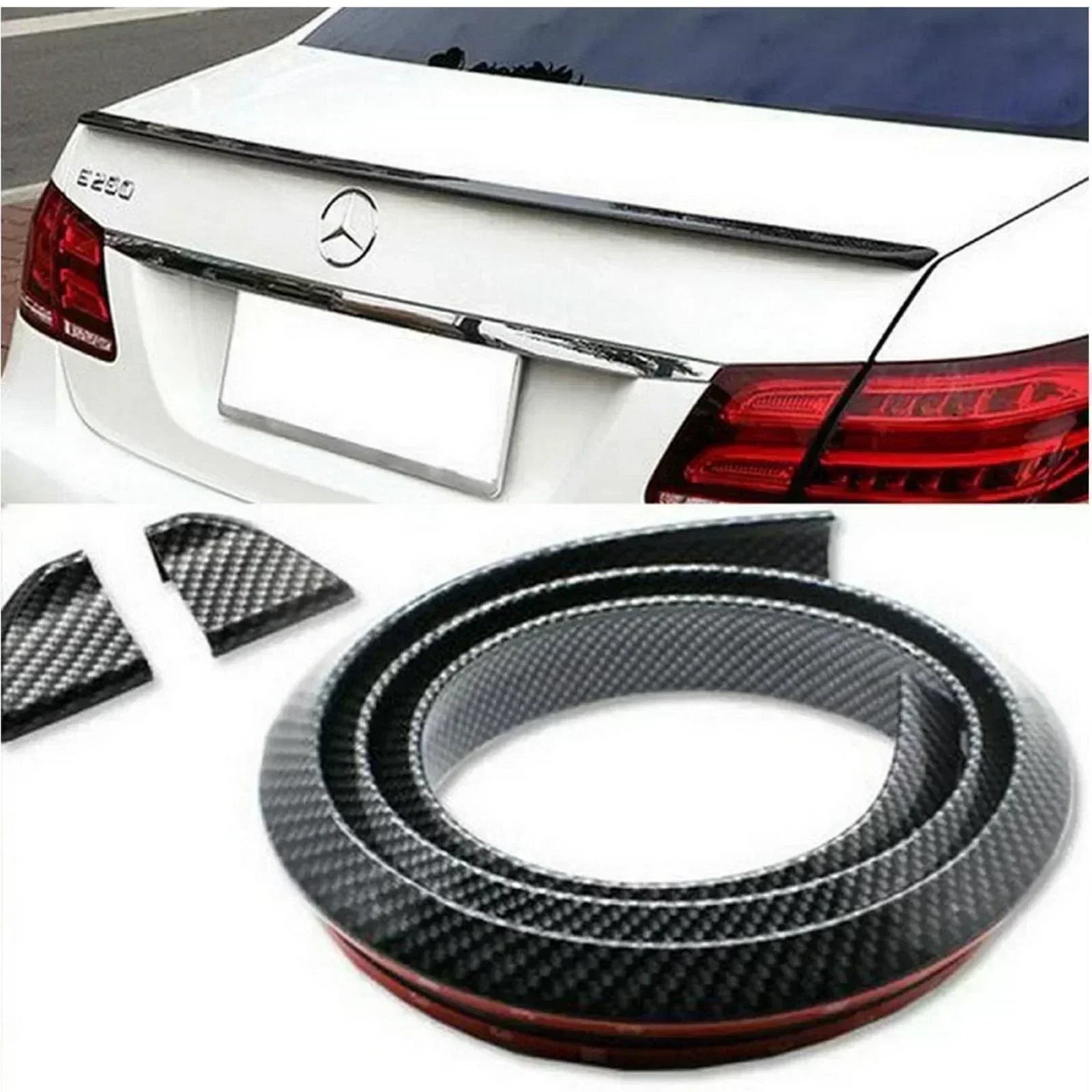 RUBBER TRUNK CARBON FIBER STYLE LIP BLACK - ndestore.com