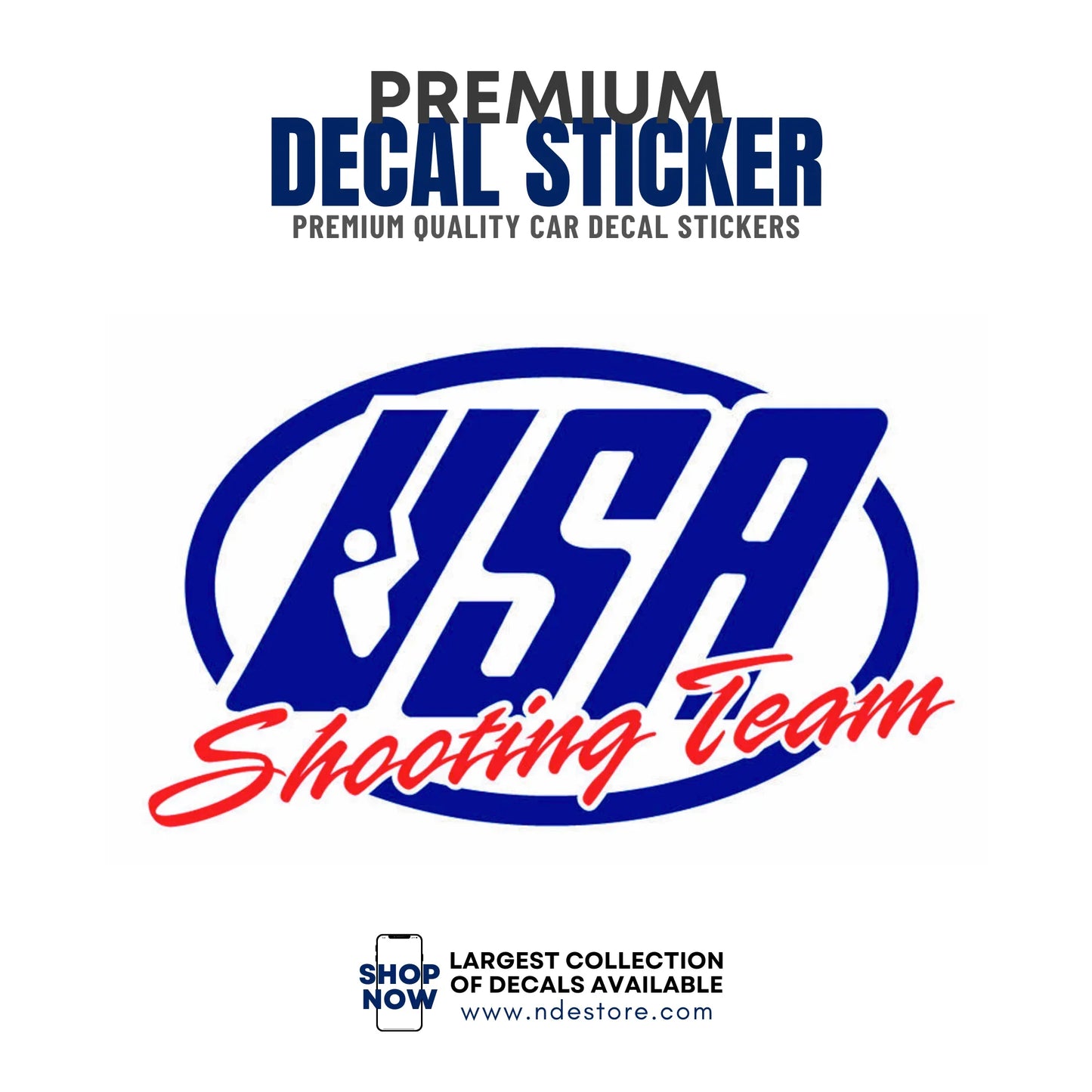 STICKER DECAL USA SHOOTING TEAM