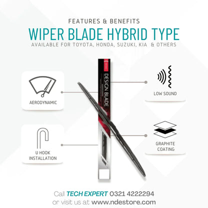 WIPER BLADE DENSO HYBRID TYPE FOR KIA STONIC - ndestore.com