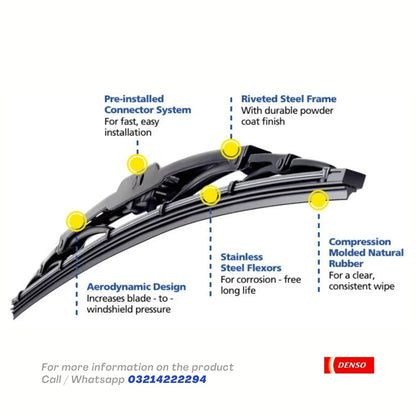 WIPER BLADE DENSO STANDARD TYPE FOR DAIHATSU CHARADE - ndestore.com