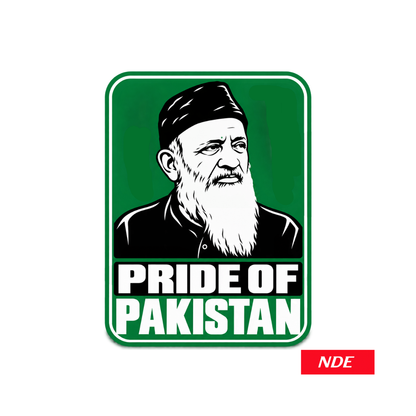 STICKER DECAL PRIDE OF PAKISTAN ABDUL SATTAR EDHI