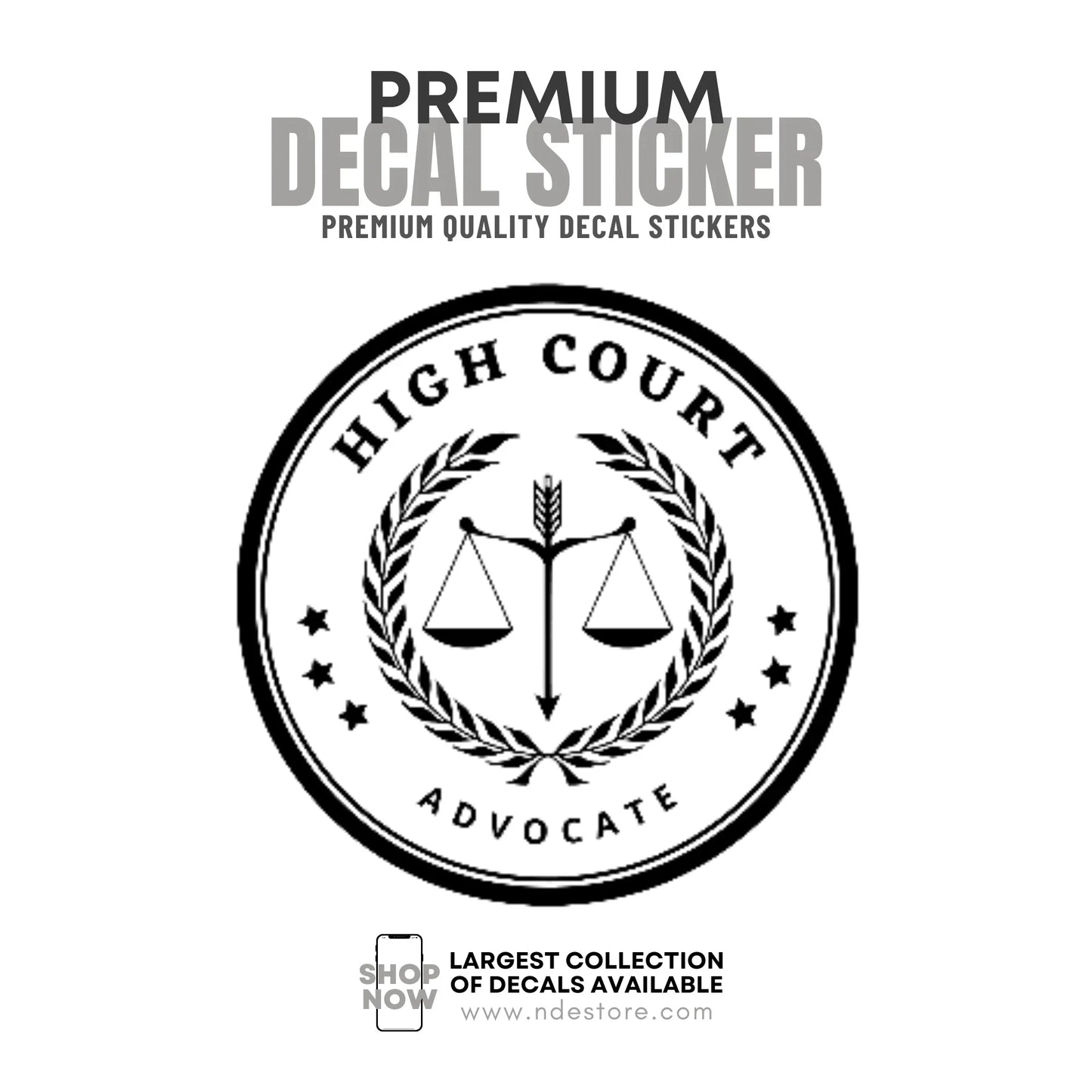 STICKER DECAL ADVOCATE HIGH COURT