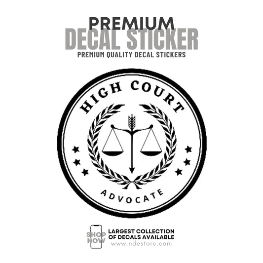 STICKER DECAL ADVOCATE HIGH COURT