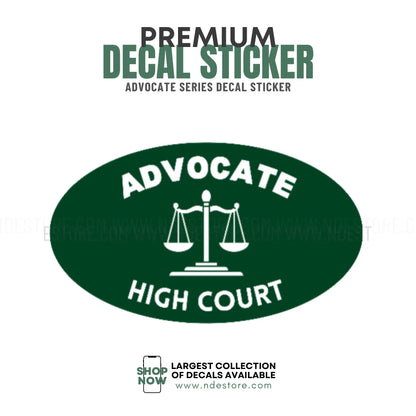 STICKER DECAL ADVOCATE HIGH COURT