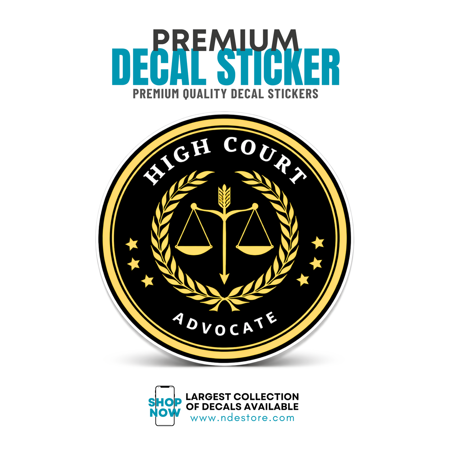 STICKER DECAL ADVOCATE HIGH COURT