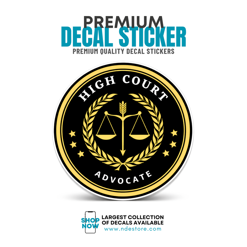 STICKER DECAL ADVOCATE HIGH COURT