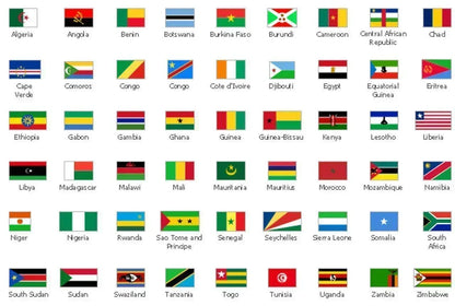 STICKER AFRICAN COUNTRIES FLAG - ndestore.com