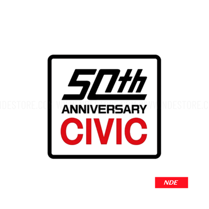 STICKER DECAL 50TH ANNIVERSARY CIVIC