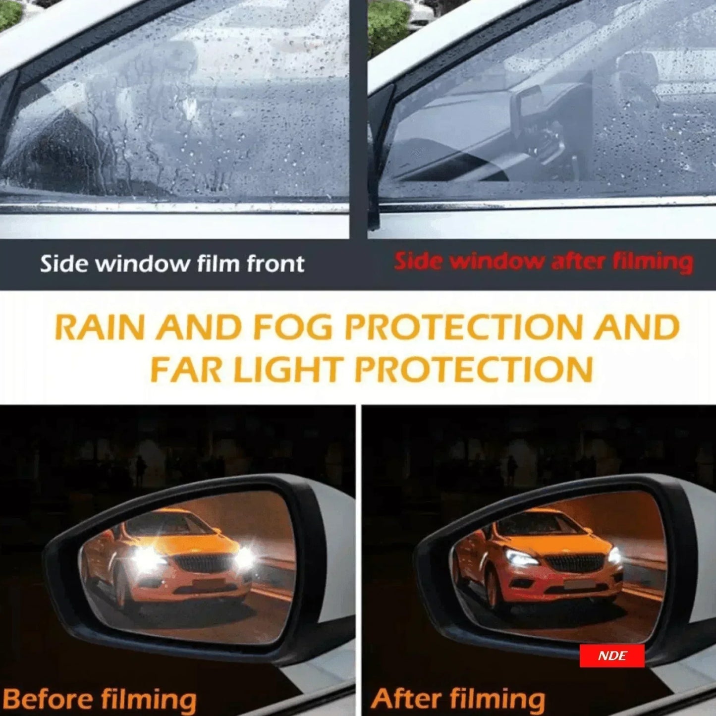 SIDE MIRROR ANTI FOG FILM FOR CRYSTAL CLEAR VISION - ndestore.com