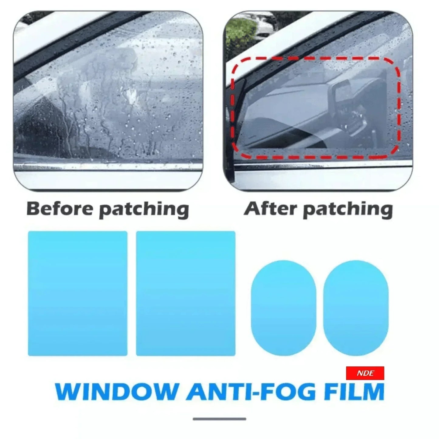 SIDE MIRROR ANTI FOG FILM FOR CRYSTAL CLEAR VISION - ndestore.com