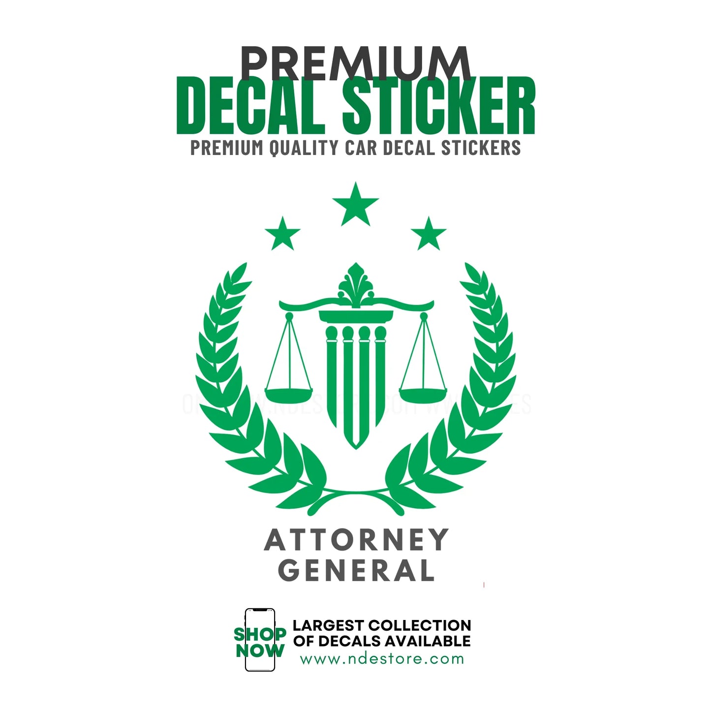 STICKER DECAL ATTORNEY GENERAL