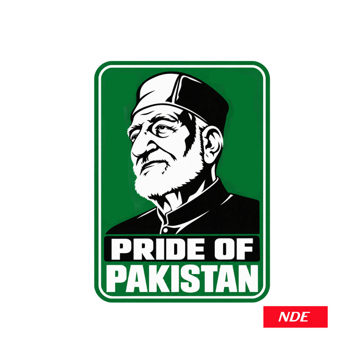 STICKER DECAL PRIDE OF PAKISTAN ABDUL GHAFFAR KHAN