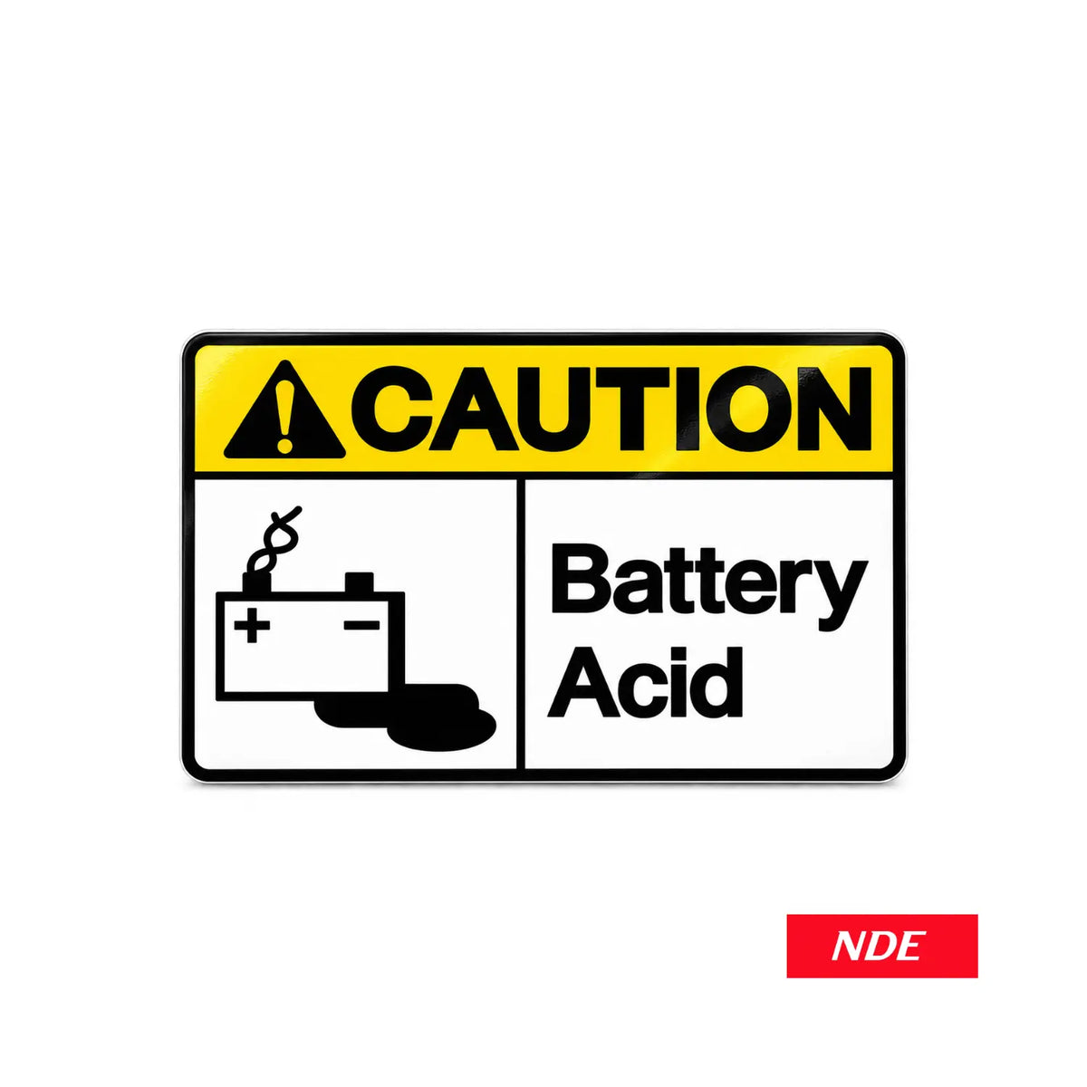 Battery Acid warning sticker decal