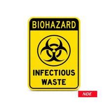 Biohazard Infectious Waste warning sticker decal