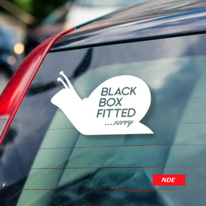 STICKER DECAL BLACK BOX FITTED