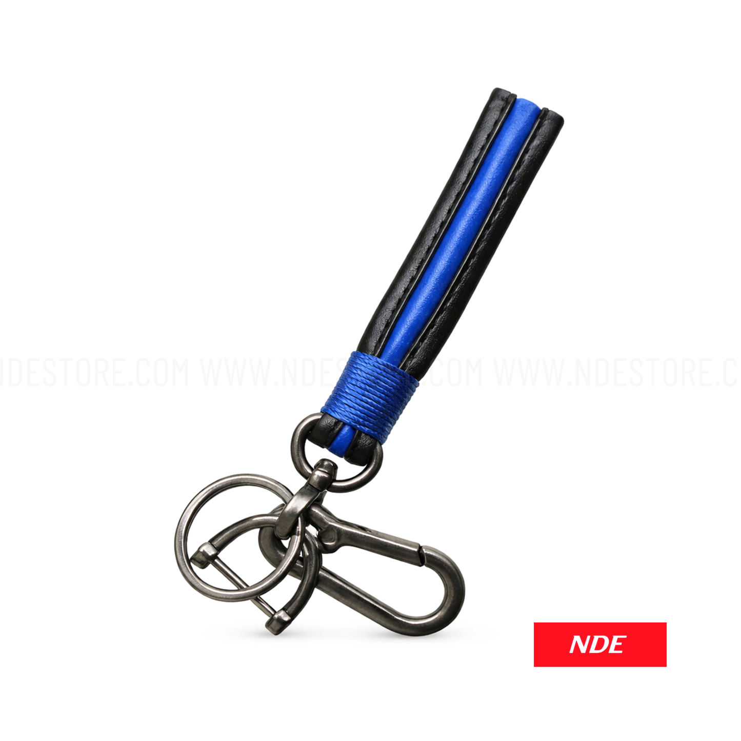 KEY CHAIN LEATHER STRAP BLUE