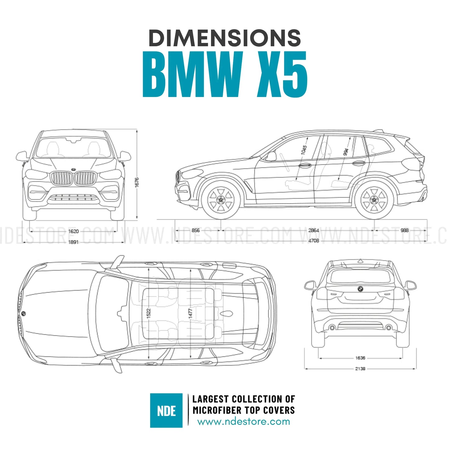 TOP COVER MICROFIBER FOR BMW X5 - ndestore.com
