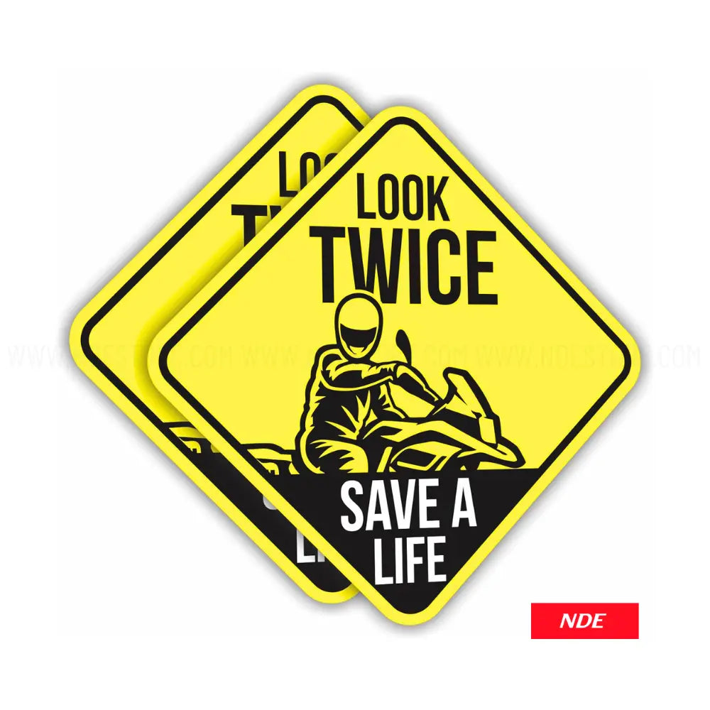 STICKER DECAL LOOK TWICE SAVE A LIFE