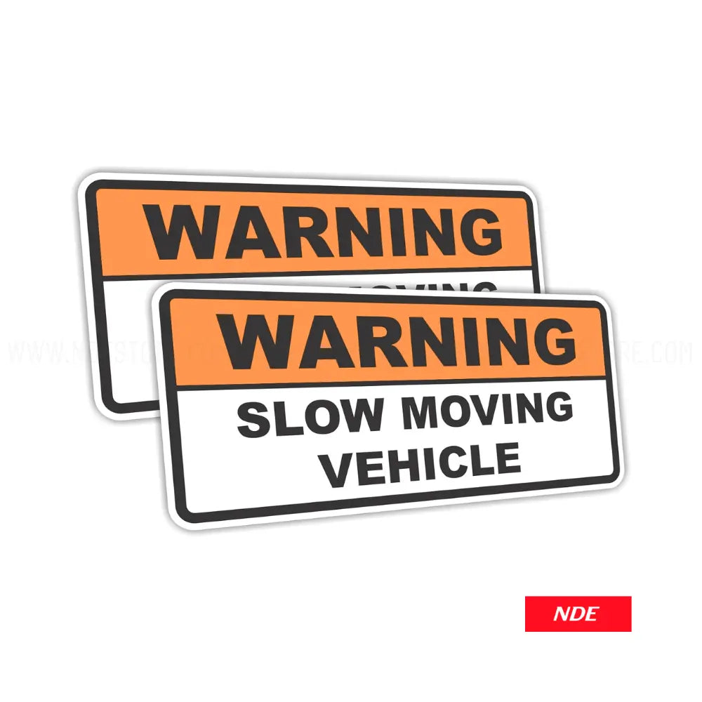 STICKER DECAL WARNING SLOW MOVING VEHICLE