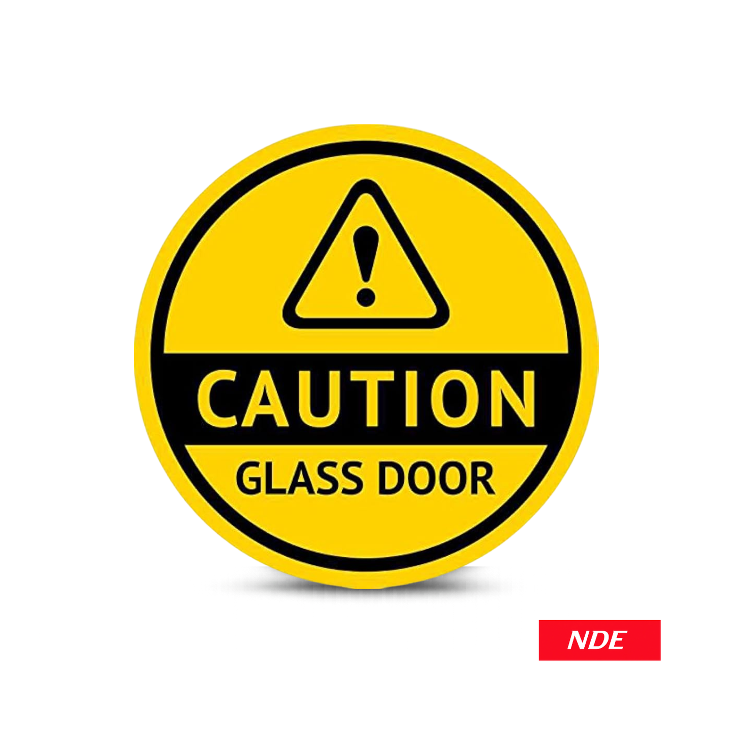 STICKER DECAL CAUTION GLASS DOOR