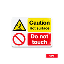 Caution Hot Surface Do Not Touch warning sticker decal