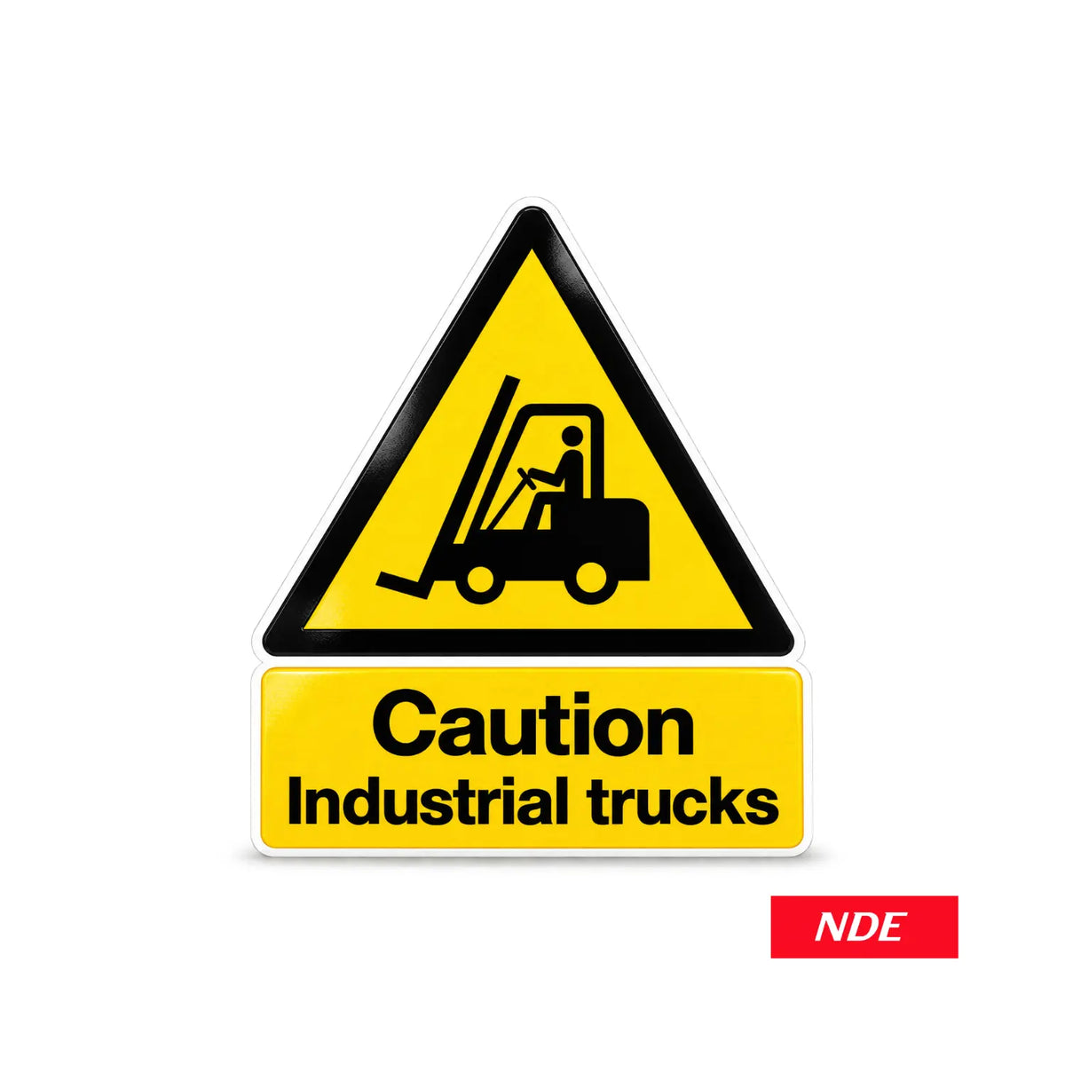Caution Industrial Truck warning sticker decal