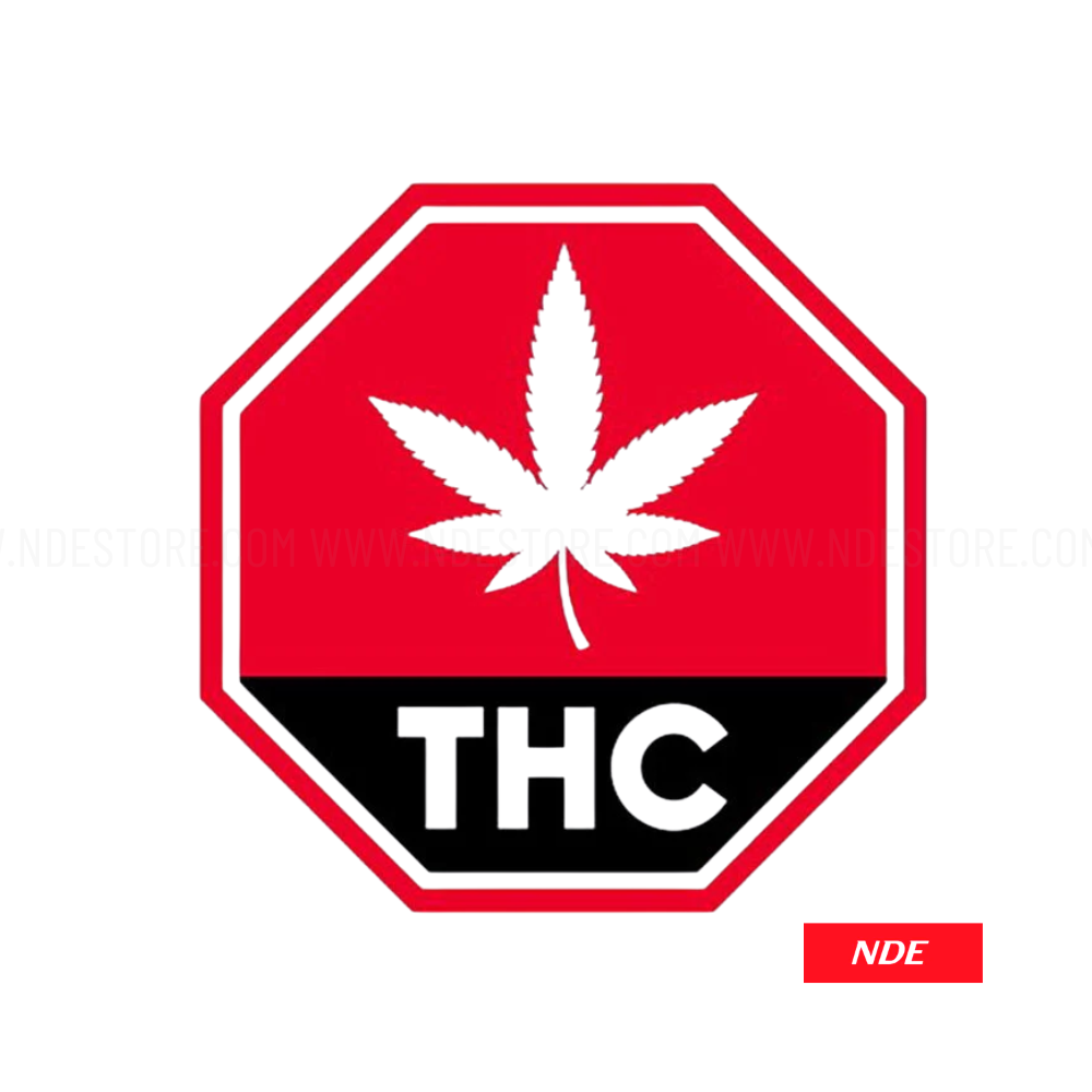 STICKER DECAL CAUTION THC