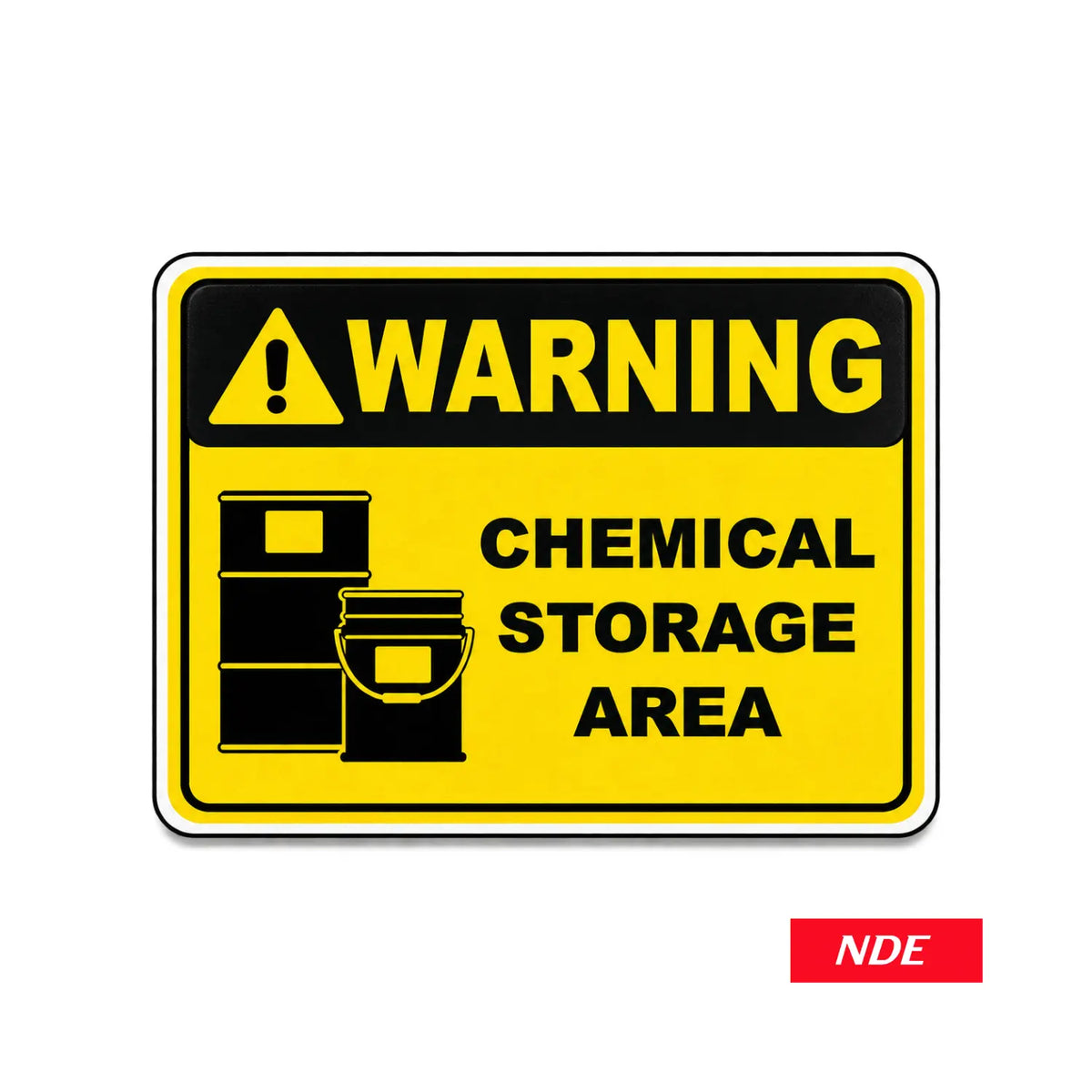 Chemical Storage Area warning sticker decal