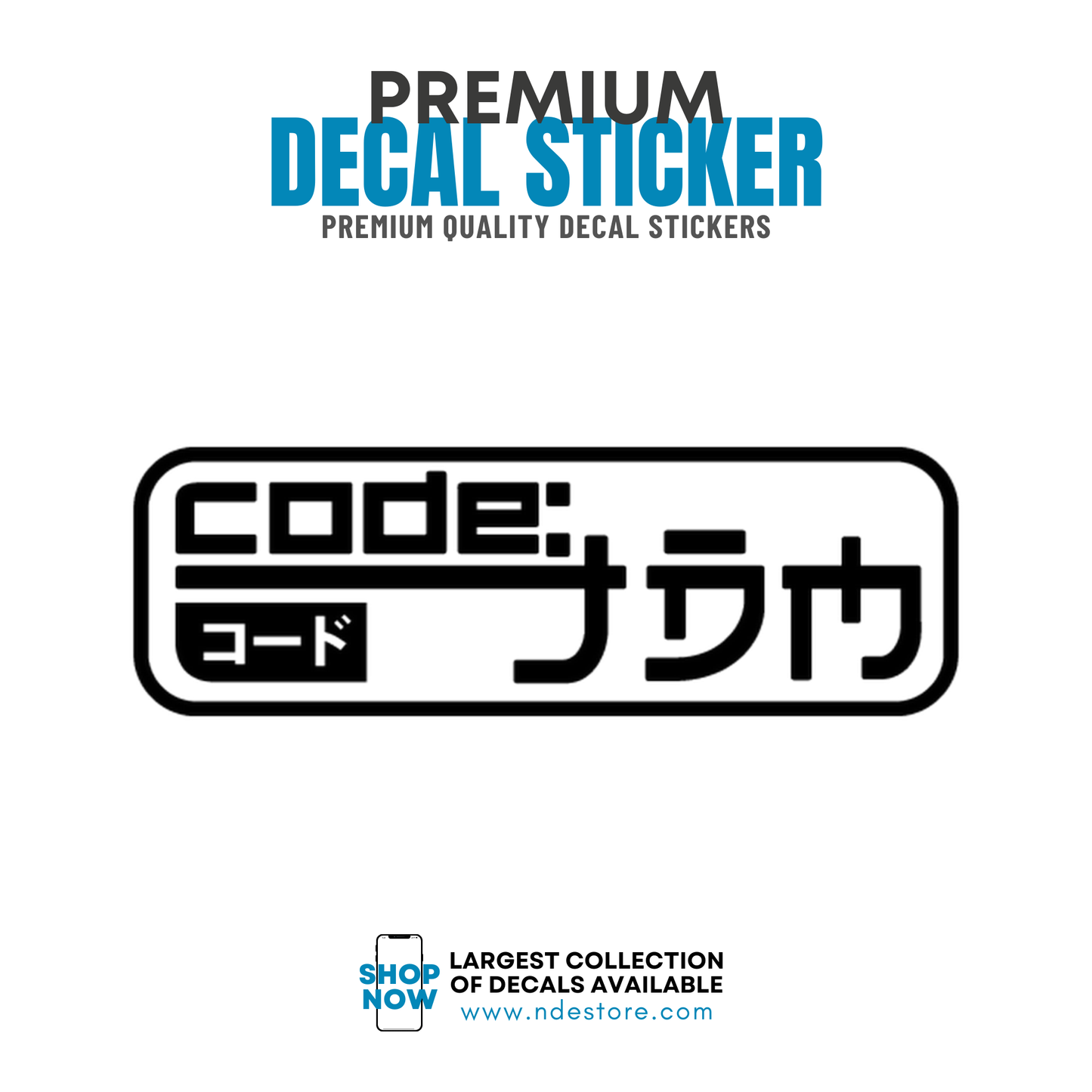 STICKER DECAL CODE JDM