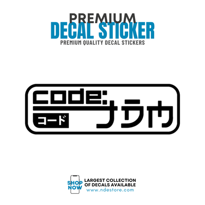 STICKER DECAL CODE JDM