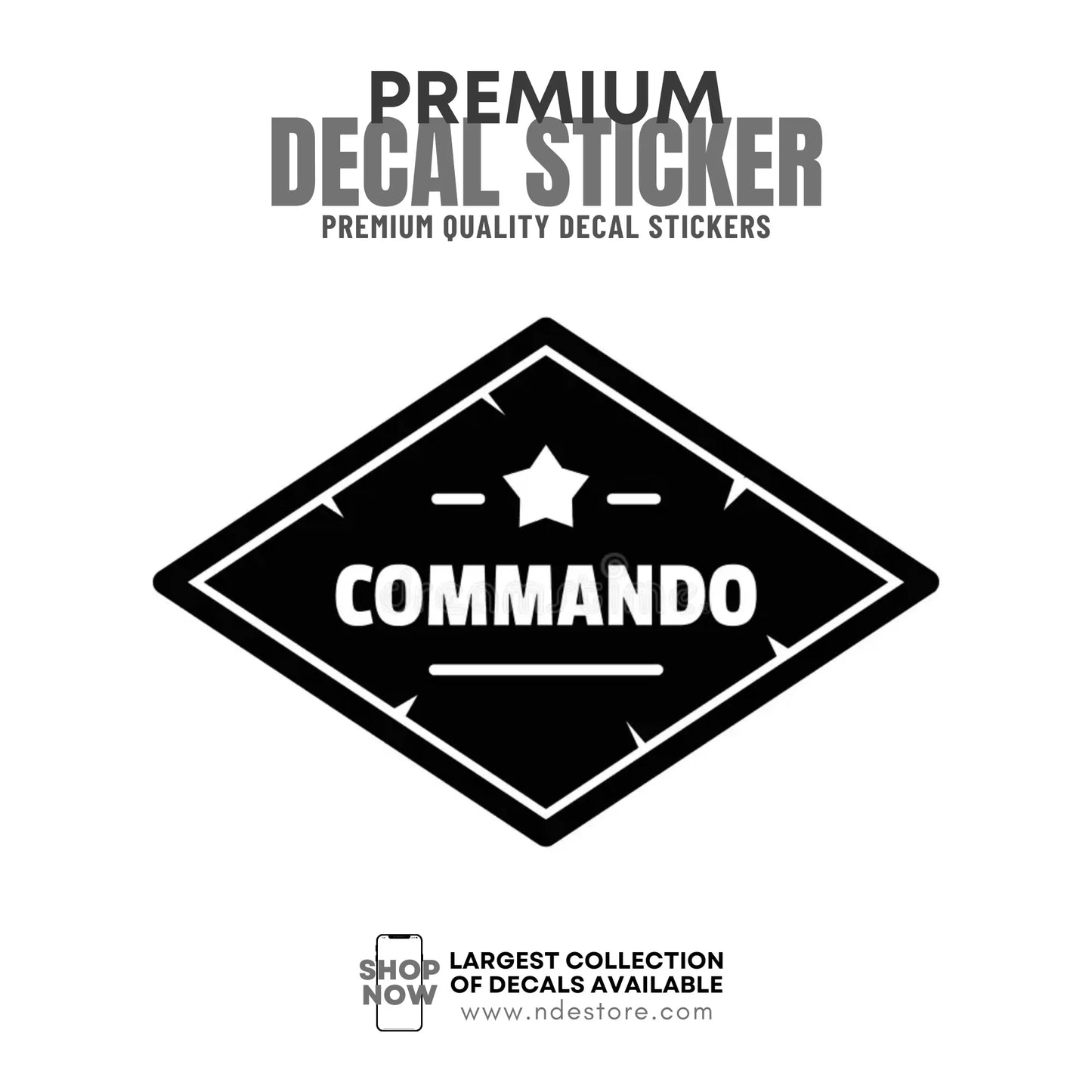 STICKER DECAL COMMANDO